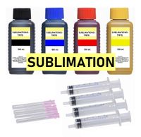 4 x 100 ml Sublimationstinte black, cyan, magenta, yellow - für Epson, Ricoh, Nashuatec, NRG