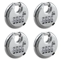 BASI - Rundbügel-Vorhangschloss - SET - 4x RVS 610Z - 70 mm - Zahlenkombination - 4x6100-7050