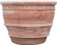 Vase Terrakotta 102 x 77 x 102 cm – große handgefertigte Terrakotta-Vasen – dekorativ und funktional –. dekorative Vase