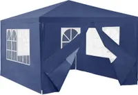 [casa.pro] Pawilon 400x300x255cm Namiot ogrodowy Namiot imprezowy Pawilon ogrodowy Namiot piwny Namiot ciemnoniebieski