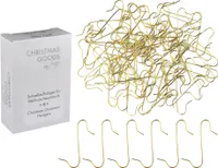 100 Kugelaufhänger Gold S - Haken Weihnachtskugelhaken Christbaumkugelhaken Aufhänger