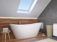 BADLAND Freistehende Badewanne 170x80 Acryl mit Ablauf VIEGA Klick-Klack GRATIS!