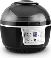Klarstein VitAir Turbo teplovzdušná fritéza - 1400 W teplovzdušná fritéza, fritéza s 9 litrovým varným priestorom, 50 až 230 °C, časovač, halogénové infračervené vyhrievacie teleso, kupolovitý dizajn, čierno-sivá farba