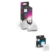 Philips Hue Bluetooth White & Color Ambiance LED GU10 5,7W 350lm Doppelpack inkl. Bridge