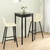 vidaXL Barový stôl MDF čierny 55x55x107 cm
