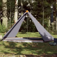 Möbel Tipi-Familienzelt 8 Personen Grau und Orange Wasserdicht - Campingzelte 94584