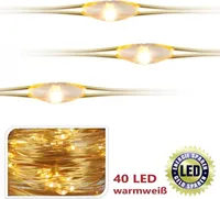 LED Lichterkette 40er warmweiß Batterie