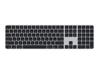 Apple Magic Keyboard USB + Bluetooth Tastatur QWERTY Amerikanisches Englisch Silber, Schwarz