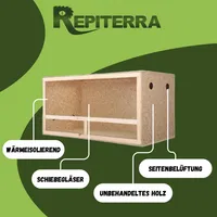 Repiterra® Terrarium Seitenbelüftung Holzterrarium OSB Holz Terrarien 120x60x60