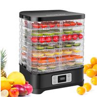 Dörrautomat Dehydrator mit 8 Etagen, 400 W elektrisches Dörrgerät, Edelstahl Dörrmaschine mit Zeitanzeige, Timer und Temperaturregelung(35-70°), BPA frei, schwarz Dörrautomat Dehydrator mit 8 Etagen, 400 W elektrisches Dörrgerät, Edelstahl Dörrmaschine mit Zeitanzeige, Timer und Temperaturregelung(35-70°), BPA frei, schwarz