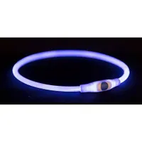 Trixie Flash light ring USB, blikací obojek, S-M: 40 cm/ ø 8 mm, modrá (RP 2,10 Kč)