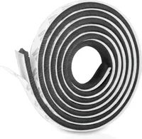 Intirilife Bürstendichtung Schwarz selbstklebend 5 Meter Länge x Breite 9mm x Höhe 5mm aus Polypropylen -  Universal Dichtung Türbürste Fensterbürste