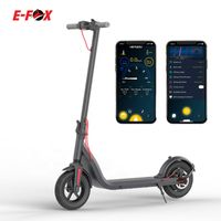E-FOX E-Scooter mit 10 Zoll großen Vollgummireifen 35km/h 30km Reichweite Federung App-Steuerung 350W 10.4Ah faltbarer Elektroroller BESCHREIBUNG LESEN