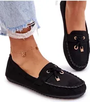Klassische Wildleder-Loafer Schwarz Good Time 38