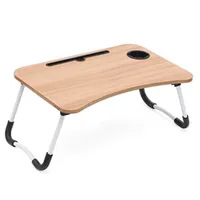 Skladací stolík pod notebook - 60 x 40 cm - hnedý