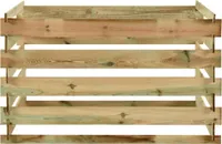vidaXL Lamelový kompostér 120x120x70 cm Impregnované borovicové dřevo