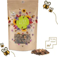 Blumenwiese Samen für eine bunte Bienenweide - Farbenfrohe Wildblumensamen (inkl. GRATIS eBook) 200g (Für min. 100m²)