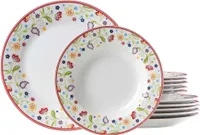 Flirt by R&B 17977 'Doppio Shanti' Tafelservice, bunt/weiß, 12-teilig (1 Set)