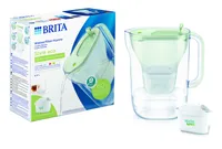 Brita Wasserfilterkanne - Filterkannen Set Aluna Cool Memo und 3 MX+ Filter,  Volumen 2400 ml, Weiß 1040564