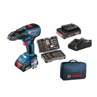 Bosch GSR 18V-50 Professional Akku-Bohrschrauber + Bit-Set + Tasche