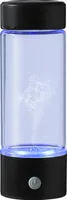 420ml Wasserstoff-Wasserflasche Trinkflasche mit SPE-Elektrolyse-Technologie Schwarz