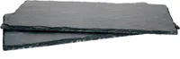 2x Schieferplatten 17 x 34 cm Tisch-Set Untersetzer Servierplatte Naturschiefer