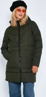 NOISY MAY Lange Puffer Jacke Wattierter Stepp Winter Blouson mit Kapuze NMDALCON Größe: 34