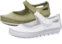 Gemini 003121-01 Schuhe Damen Ballerina Slipper Mokassins, Größe:42 EU, Farbe:Weiß