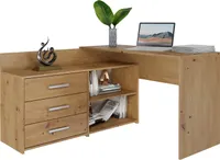 Schreibtisch mit Kommode MIKOL – Eiche Artisan