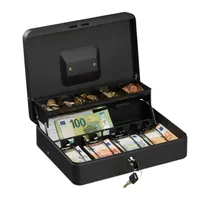  Kreator Geldkassette Kasse 15x11x8 cm Moneybox für Münzen  Geldscheine 6 Fächer