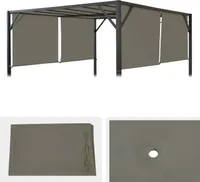Ersatzbezug für Dach Pergola Pavillon Baia 3x4m  taupe