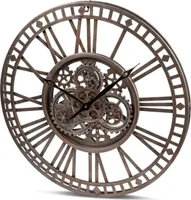 formano Wanduhr mit sichtbar beweglichen Zahnrädern  60 cm