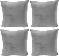 4er Set Samt Soft Solid Dekorative Quadrat Wurf Kissenbezüge Set Kissen Fall für Sofa Schlafzimmer Grau 45*45 cm