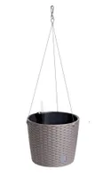 Závěsný květináč RATO ROUND + vklad, 25,6 cm - mocca