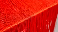 Fadenvorhang 250x110cm rot, Farbe:rot