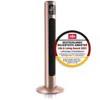 Brandson Turmventilator 96 cm mit Fernbedienung, Oszilation 60°, Standventilator, mobiler Lüfter, Säulenventilator, Ventilator mit 3 Geschwindigkeitsstufen, GS, pearl-rouge