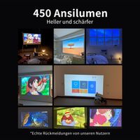 Asakuki 838 Full HD 1080P WiFi und Bluetooth Projektor