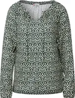 Street One Langarmshirt 'Bedrucktes Raglan Shirt', A322965, hunter green, Gr. 38