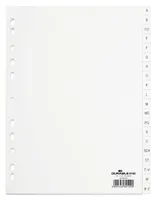 DURABLE Register A4 20-tlg. A-Z geprägt PP, 616802 weiß