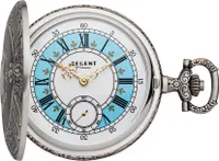 Regent Taschenuhr Antik analog Mechanik silberfarben geschwärzt P-188