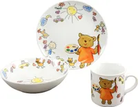 CreaTable, 15027, Teddy Weiss, Kinderservice 3-tlg, Porzellan