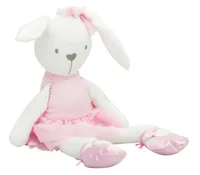 Plyšový maskot králík v růžových šatech 42cm