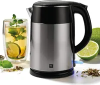 ZWILLING Wasserkocher, 1,2 Liter 1.550-1.850 Watt Edelstahl/Kunststoff Schwarz