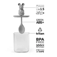 Qualy Lucky Mouse Seasoning Container and Spoon