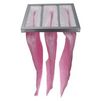 vhbw Taschenfilter für Klima- und Lüftungsanlagen - Filter F7, 28,7 x 28,7 x 60 cm Rosa