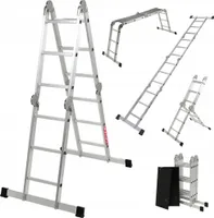 KADAX Mehrzweckleiter 12 Stufen, Multifunktionsleiter aus Aluminium, Aluleiter