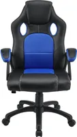 Kancelářská židle Montreal 28214, herní židle, ergonomická, výškově nastavitelná, polstrovaná, do 120 kg, modrá