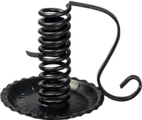 Kerzen Spiralleuchter Eisen Schwarz