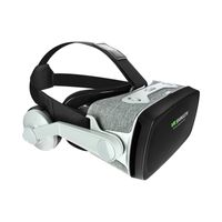 Smartphone VR-Brille mit 3.5mm Klinkenkabel, einstellbare Kopfbänder – Grau