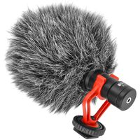 BOYA BY-MM1 universelles kompaktes Nierenmikrofon Shotgun Mikrofon Set mit Halterung Widschutz für DSLR, Videografie, iPhone, Tablet